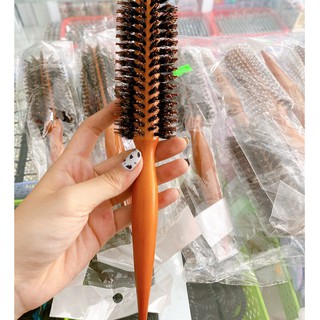LƯỢC TRÒN SẤY TÓC TẠO KIỂU CÁN GỖ 35k