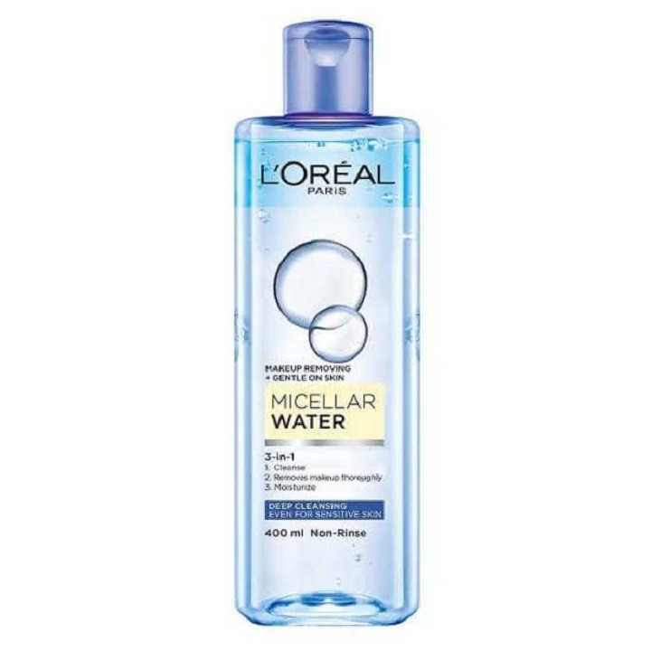 Nước tẩy trang L'oreal Paris Micellar Water dung tích 95ml và 400ml - mỹ phẩm Yumi Beauty