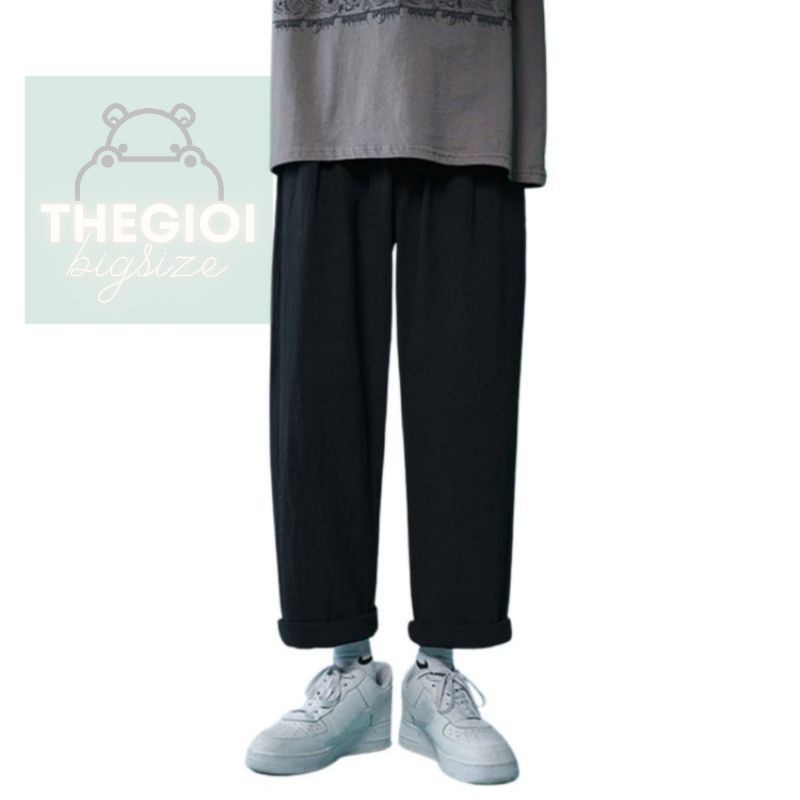 Quần baggy bigsize unisex nam nữ ống suông 40kg - 100kg