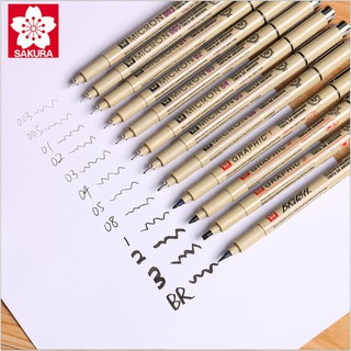 Bút line SAKURA MICRON, bút line đen đi nét kháng nước, bút đi nét chuyên nghiệp