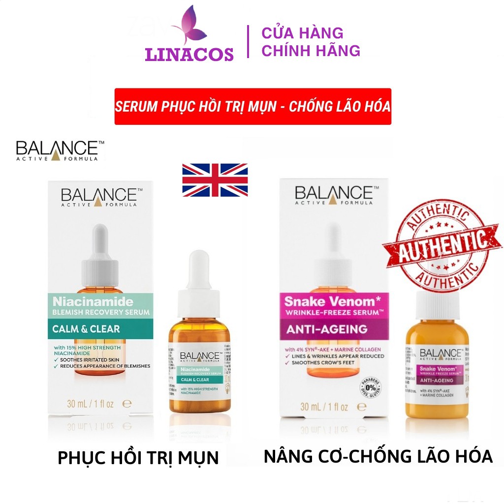 Serum chống lão hóa nọc rắn Balance Active Formula Snake Venom Wrinkle Freeze 30ml  - LINACOS