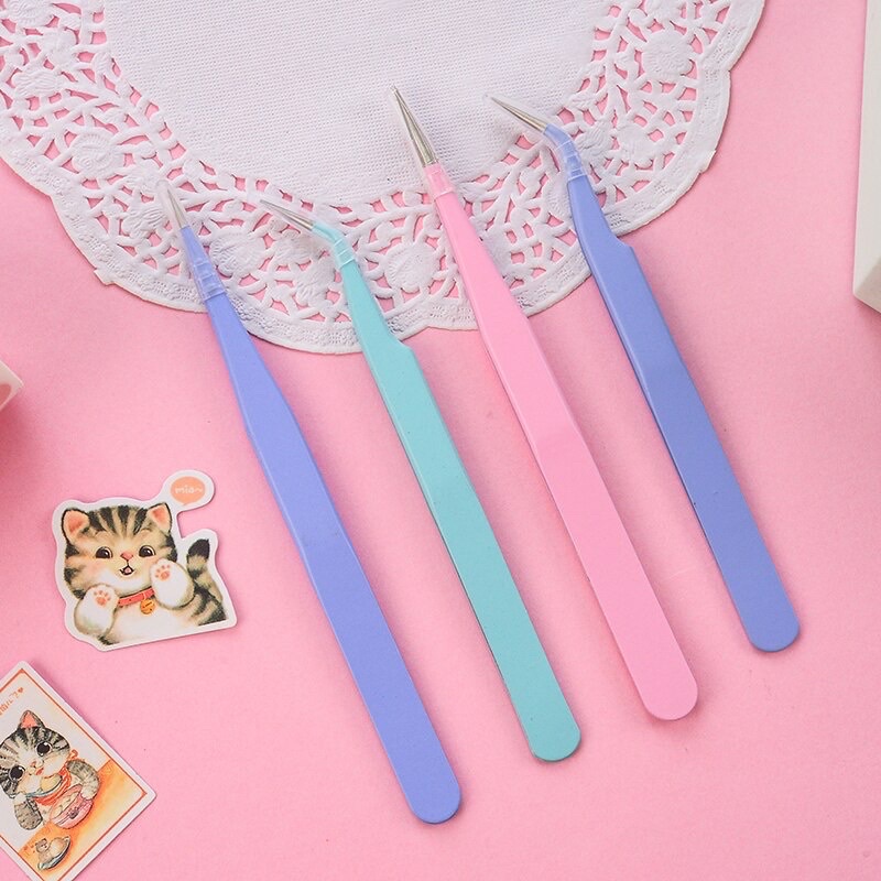 Nhíp gắp chiết sticker chất liệu kim loại màu pastel