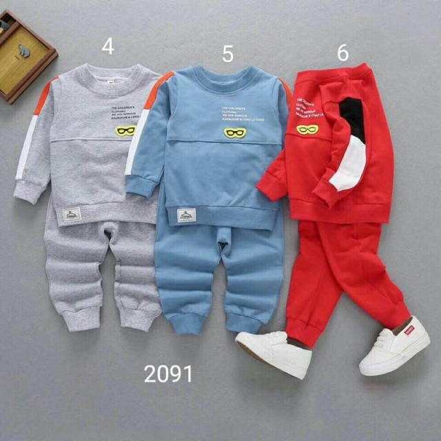 Bộ nỉ da cá bé trai