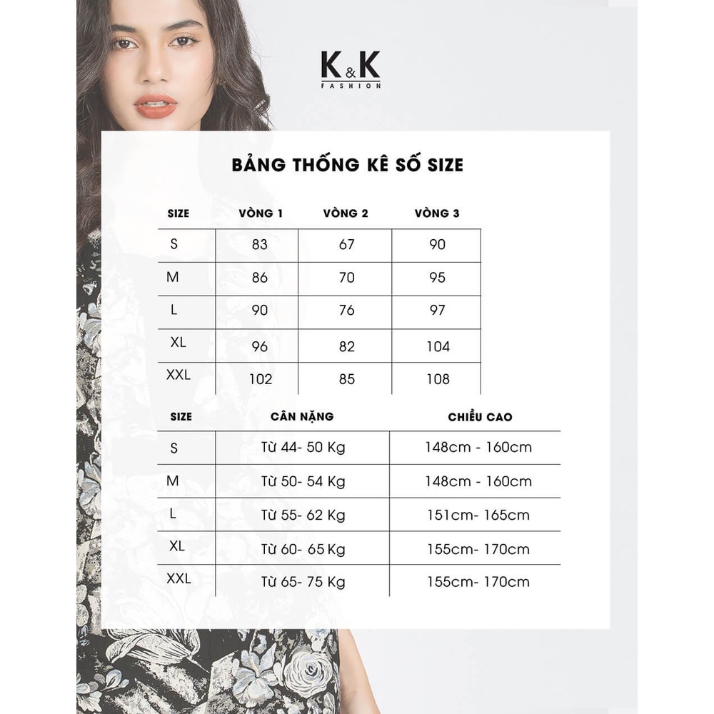 Váy Chữ A Công Sở K&K FASHION KK106-21 Chiết Eo Tay Phồng Vải Voan Màu Cam