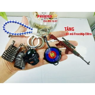 Combo 6 món Móc khóa Pubg cực chất - Chất liệu kim loại - sơn tĩnh điện cực bền(P6)