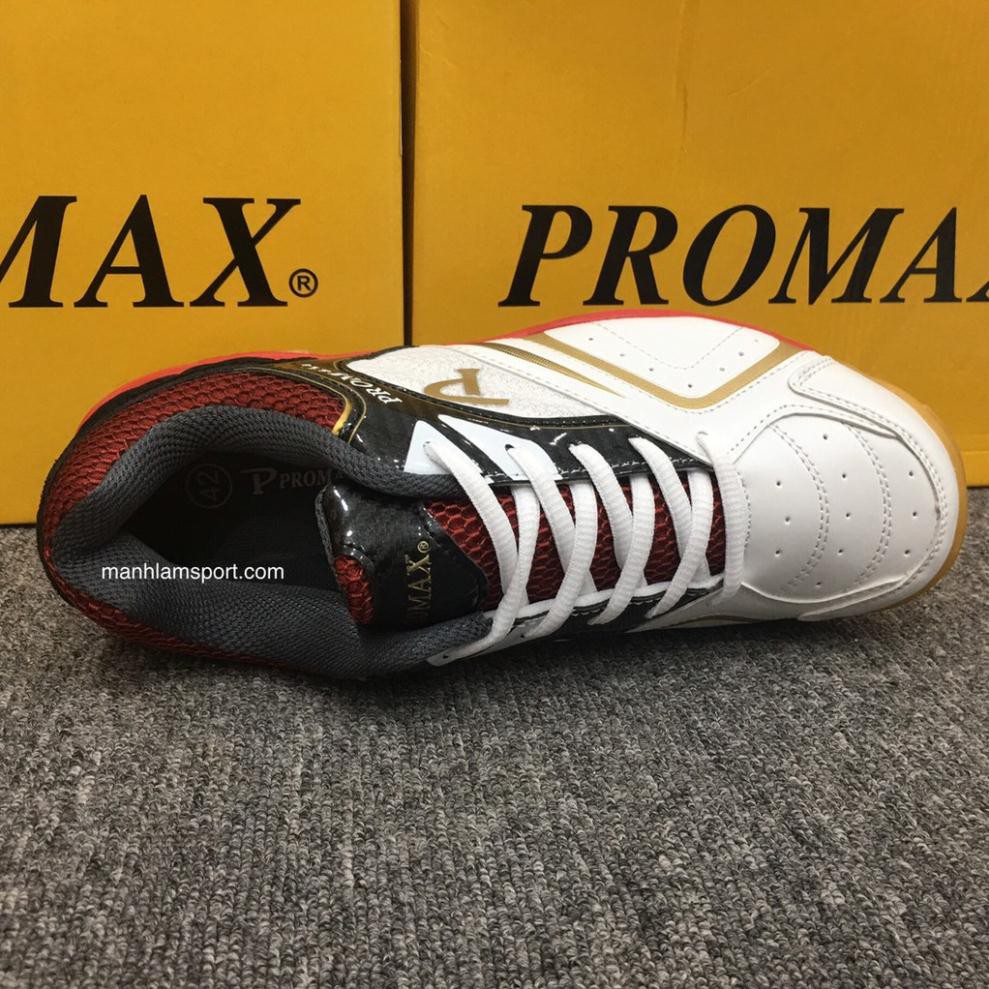 Free Giày - Giày cầu lông Promax Pr-19018 Trắng đỏ đen ! ! ! ? ! ! Real ‣ . Đủ ri : Chuẩn . $