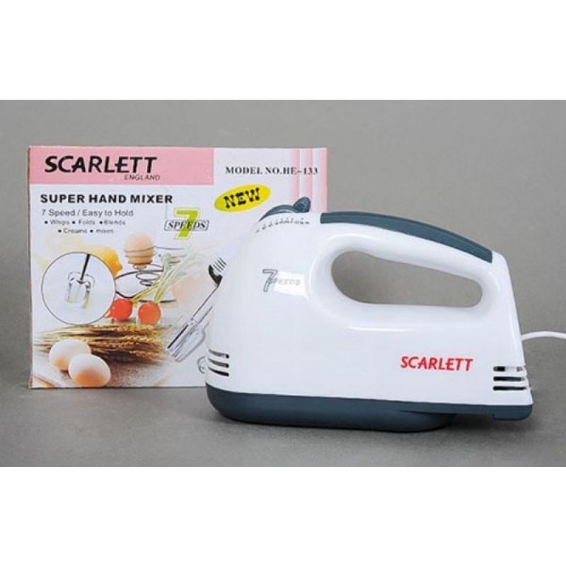 Máy đánh trứng cầm tay , Máy đánh trứng, cafe, làm bánh 7 tốc độ hàng chính hãng SCARLETT