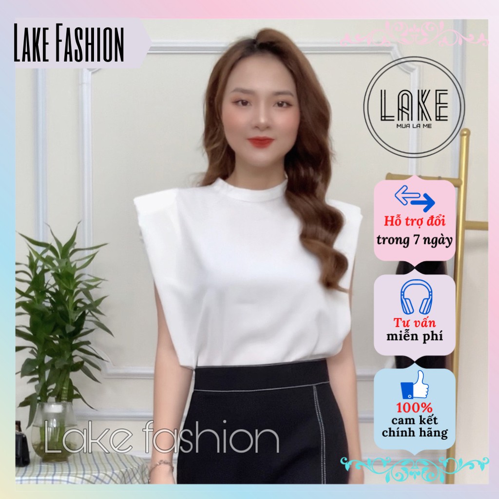 Áo tanktop nữ, áo sát nách vai bồng cổ tròn cá tính Lake Fashion