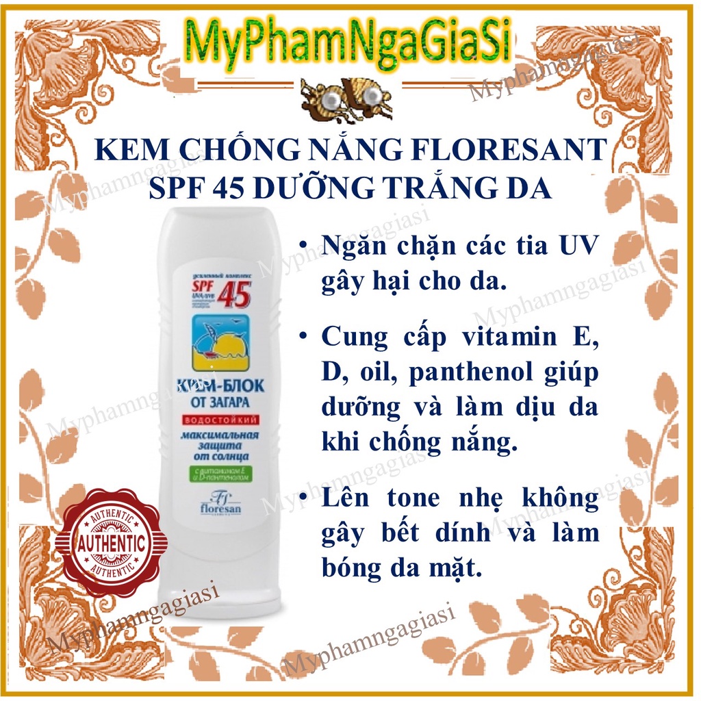 Kem chống nắng floresan SPF 45