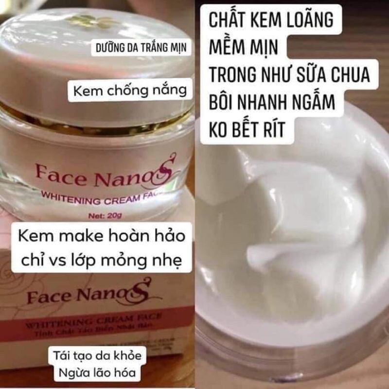 KEM DƯỠNG FACE NANO -S SẮC HỒNG