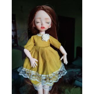 Búp bê bjd mắt nhắm faceup 1/4