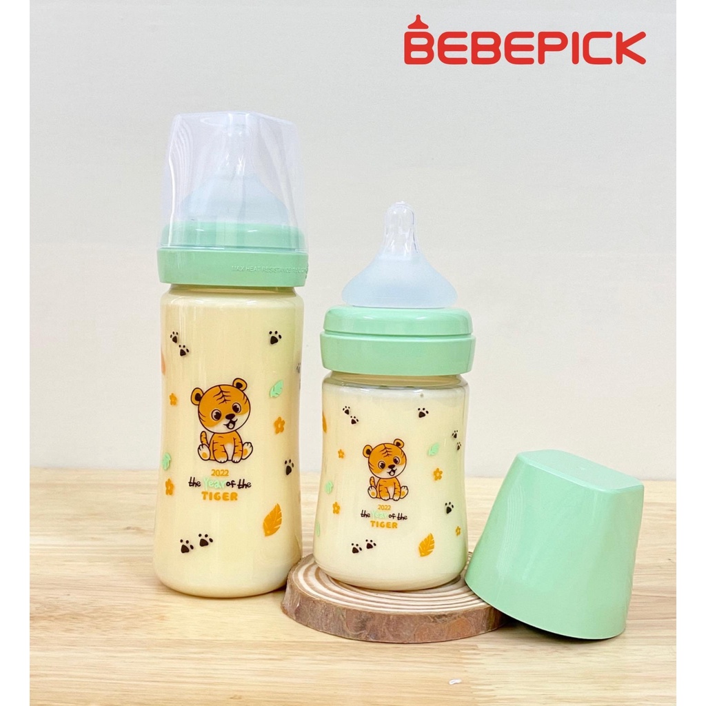 ￼Bình sữa PPSU Bebepick Hổ 2022 size 150ml/ 250ml (Núm tự chọn)
