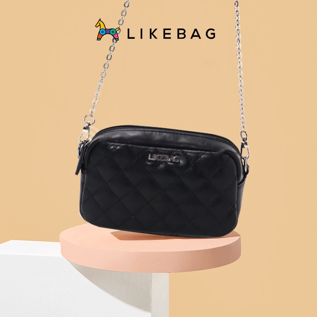 Túi nữ đeo chéo vai dây xích LIKEBAG chất da PU cao cấp chuẩn form 218XK0918 - LIBAGI