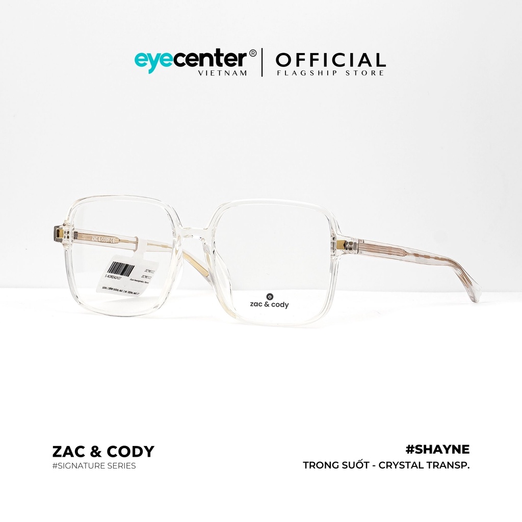 Gọng kính cận vuông nam nữ A45-S chính hãng SHAYNE by ZAC&amp;CODY nhập khẩu Eye Center Vietnam