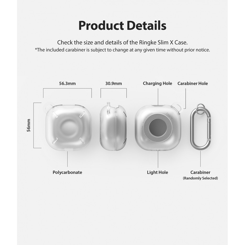 Vỏ ốp bảo vệ Galaxy Buds Live / Buds Pro / Buds 2 Ringke Case Hàn Quốc - 3 dòng Hinge / Slim X / Onyx