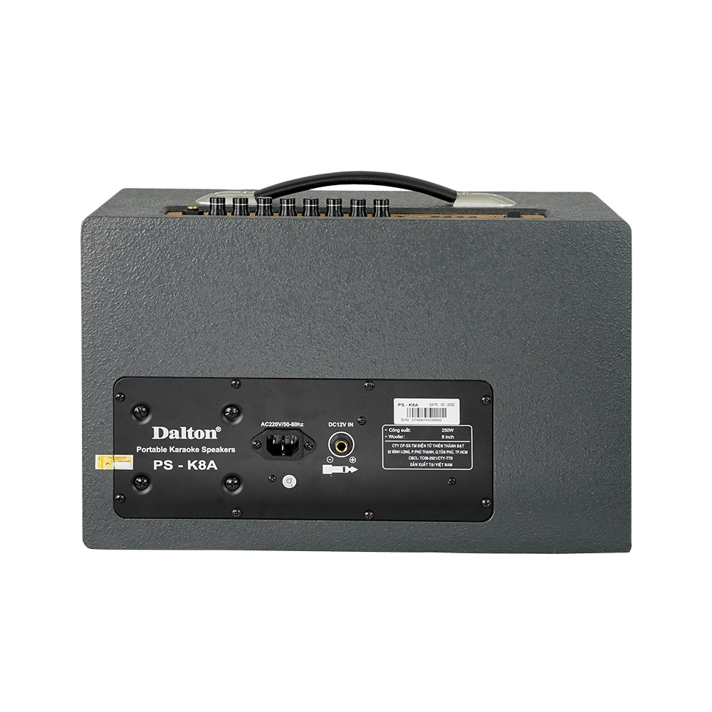 Loa di động karaoke Dalton PS-K8A, công suất 250W, bass 2 tấc - HÀNG CHÍNH HÃNG