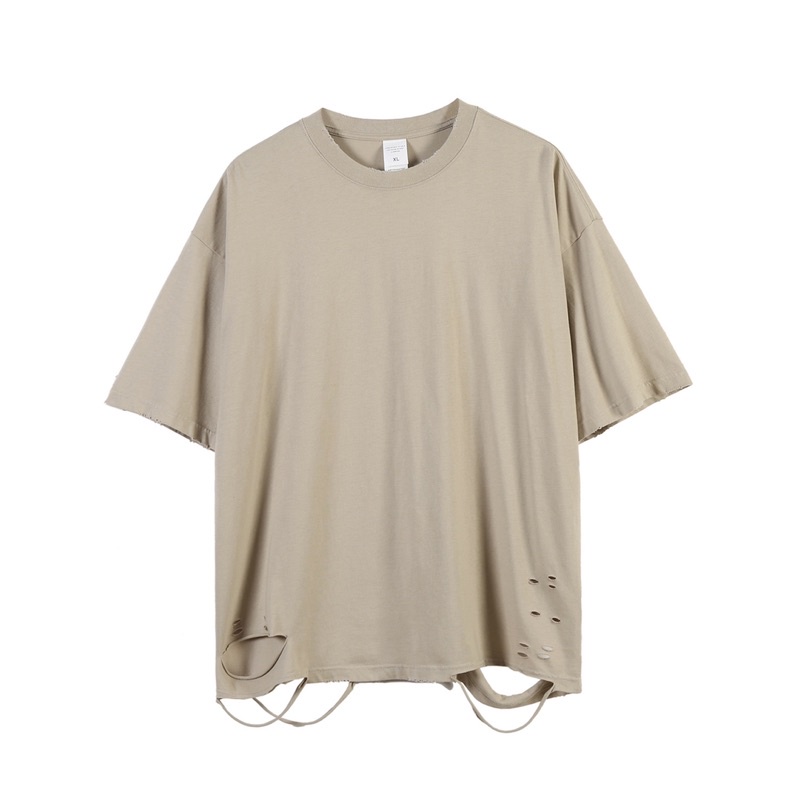 Áo phông layer tà rách phong cách Grunge, Raucohouse chất liệu cotton 190gsm