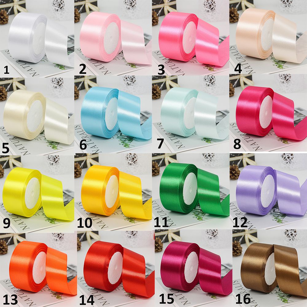 Cuộn Dây Ruy Băng Bằng Vải Satin 38mm Dùng Trang Trí Gói Quà Diy 25yards