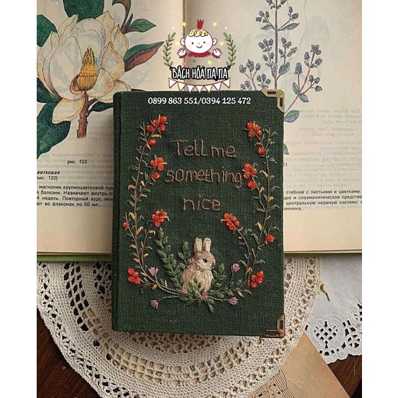 DIY Bộ kit Tập Thêu Tay BÌA SÁCH XINH ĐẸP - Người Mới Tập Thêu Handmade - Set thêu đầy đủ nguyên liệu - Bách hóa Na Na
