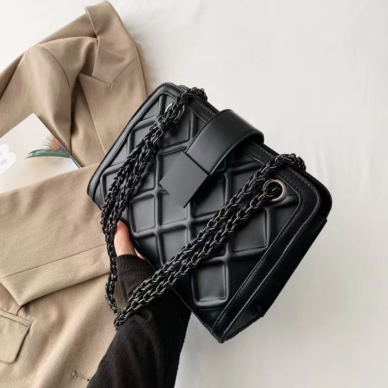 Túi Xách Đeo Vai Phối Dây Xích Đính Đá Thời Trang Cao Cấp Sang Trọng Dành Cho Nữ