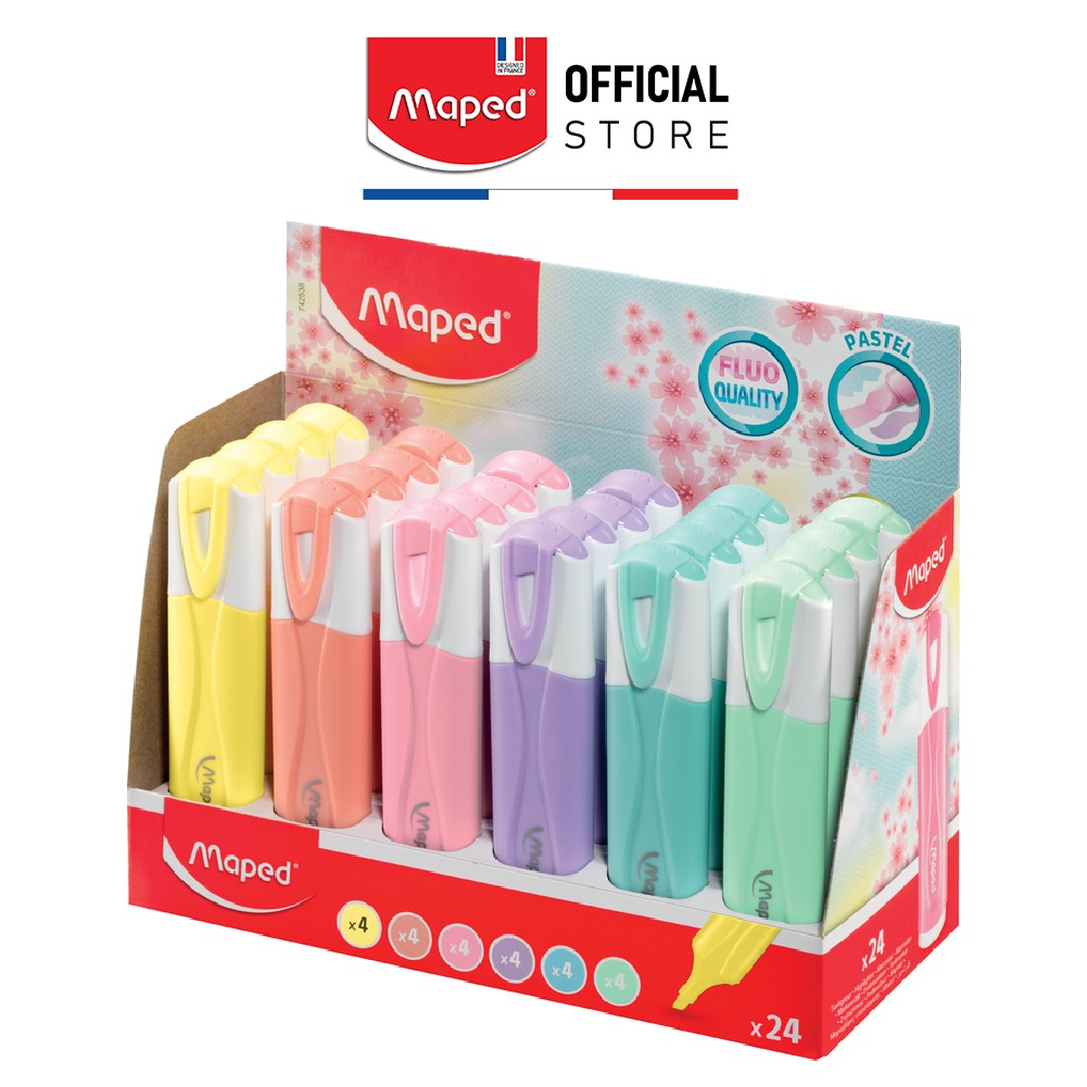 MAPED - Viết Dạ Quang Classic Pastel 6 màu [Chính hãng]