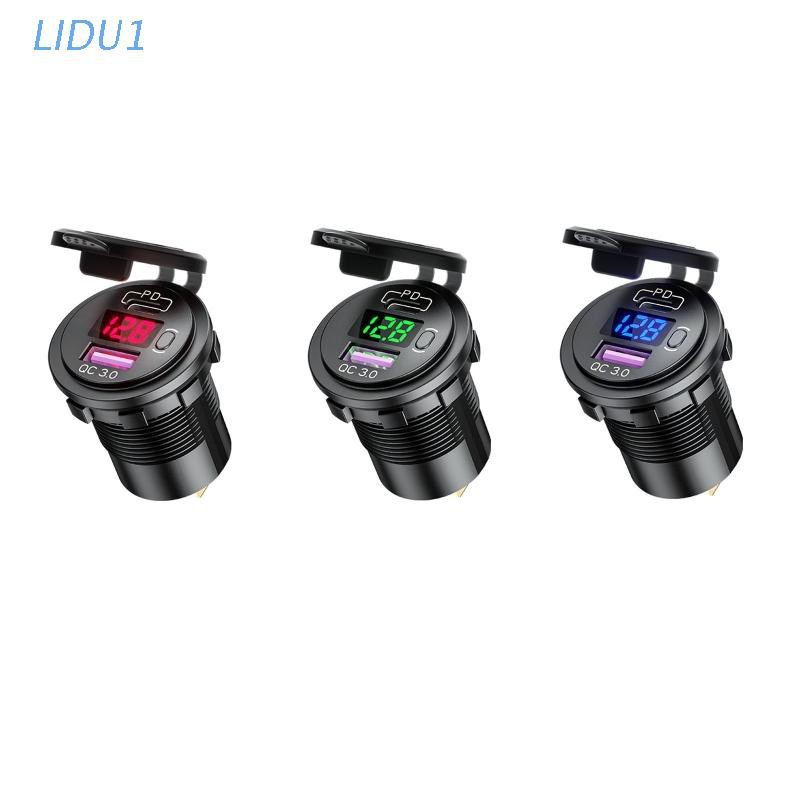 Ổ Cắm Sạc Nhanh Usb 12v 24v Pd Qc3.0 Có Công Tắc On Off Cho Xe Hơi / Xe Tải / Xe Máy