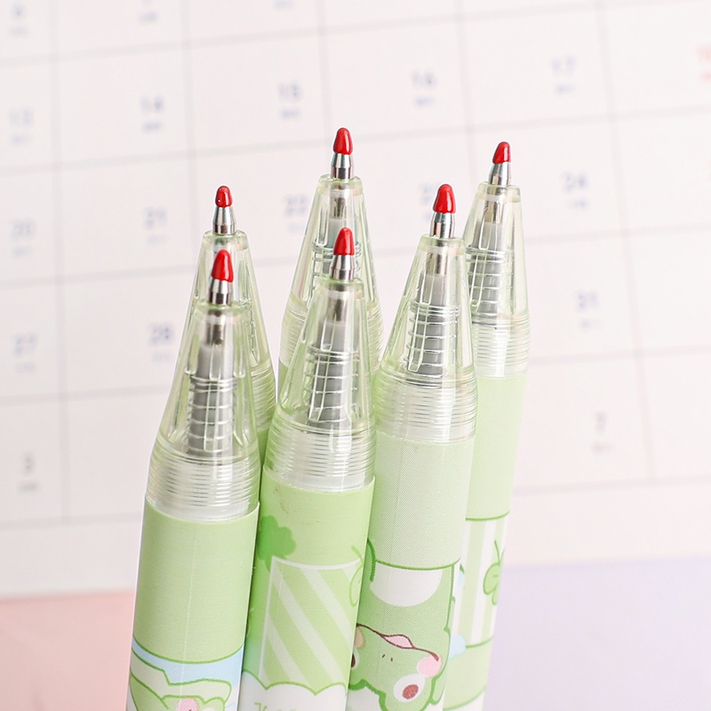 Bút Mực Gel Ngòi 0.5mm Mực Đen Hình Chú Ếch Ngẫu Nhiên