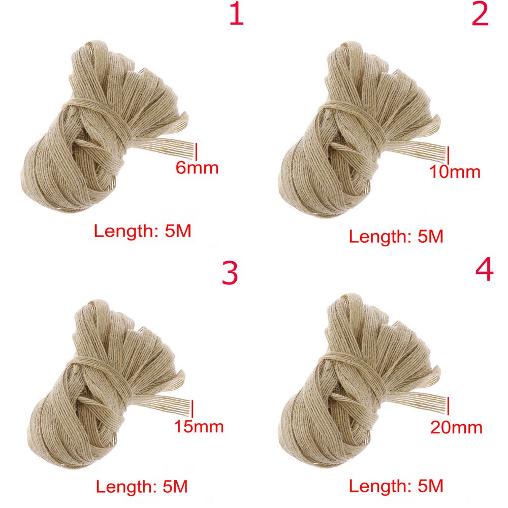 Cuộn ruy băng vải bố tự nhiên 5m 10m trang trí đám cưới/làm đồ thủ công DIY phong cách vintage