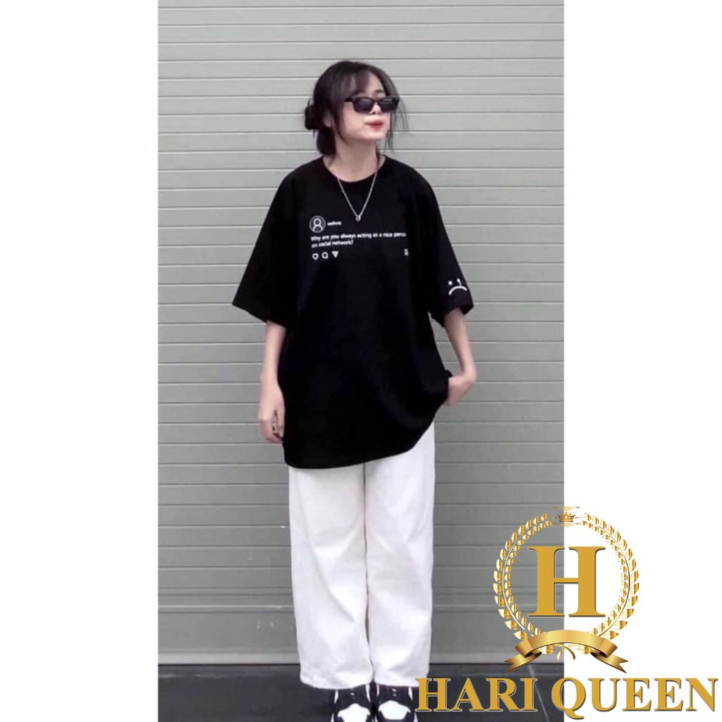 Sét áo phông sadboiz logo tee + quần kaki ống rộng HARIQUEEN