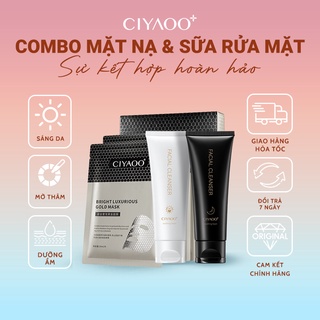 Combo Mặt Nạ Hoàng Kim + Sữa Rửa Mặt Ngày Đêm Chăm Sóc Da Tiết Kiệm