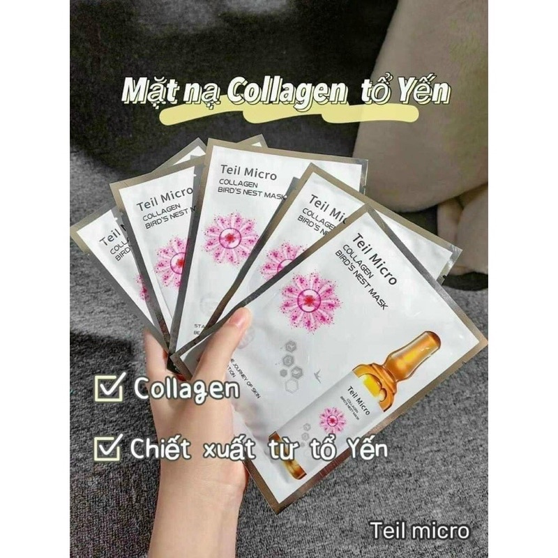 MẶT NẠ COLLAGEN YẾN Teil Micro dưỡng trắng căng bóng da