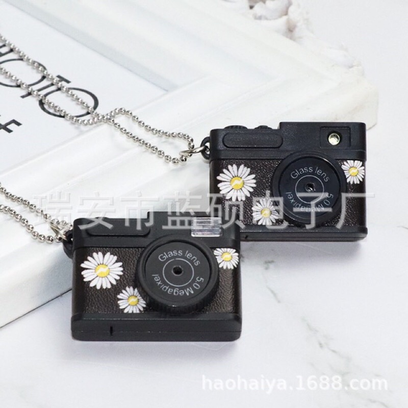 Móc khóa hình máy ảnh mini có đèn LED phát sáng