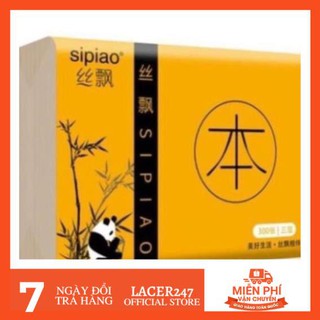 Giấy ăn cao cấp gấu trúc Sipao siêu dai 300 tờ/gói