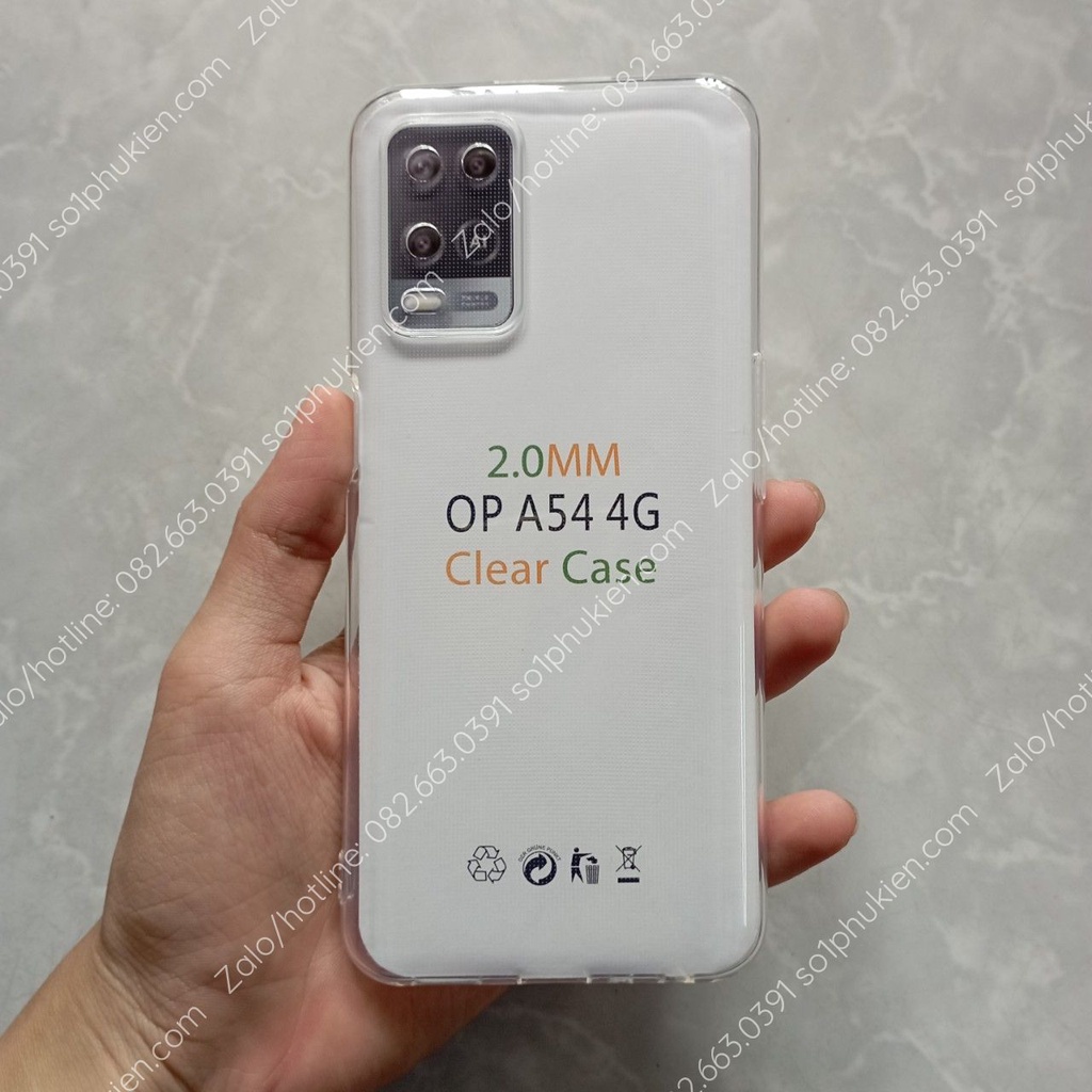 Ốp lưng Oppo A54 4G dẻo trong, chống sốc bảo vệ camera bền đẹp