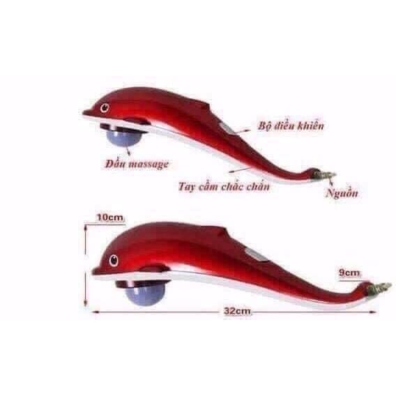 Máy đấm lưng, máy massage cầm tay cá heo giúp thư giãn cơ thể