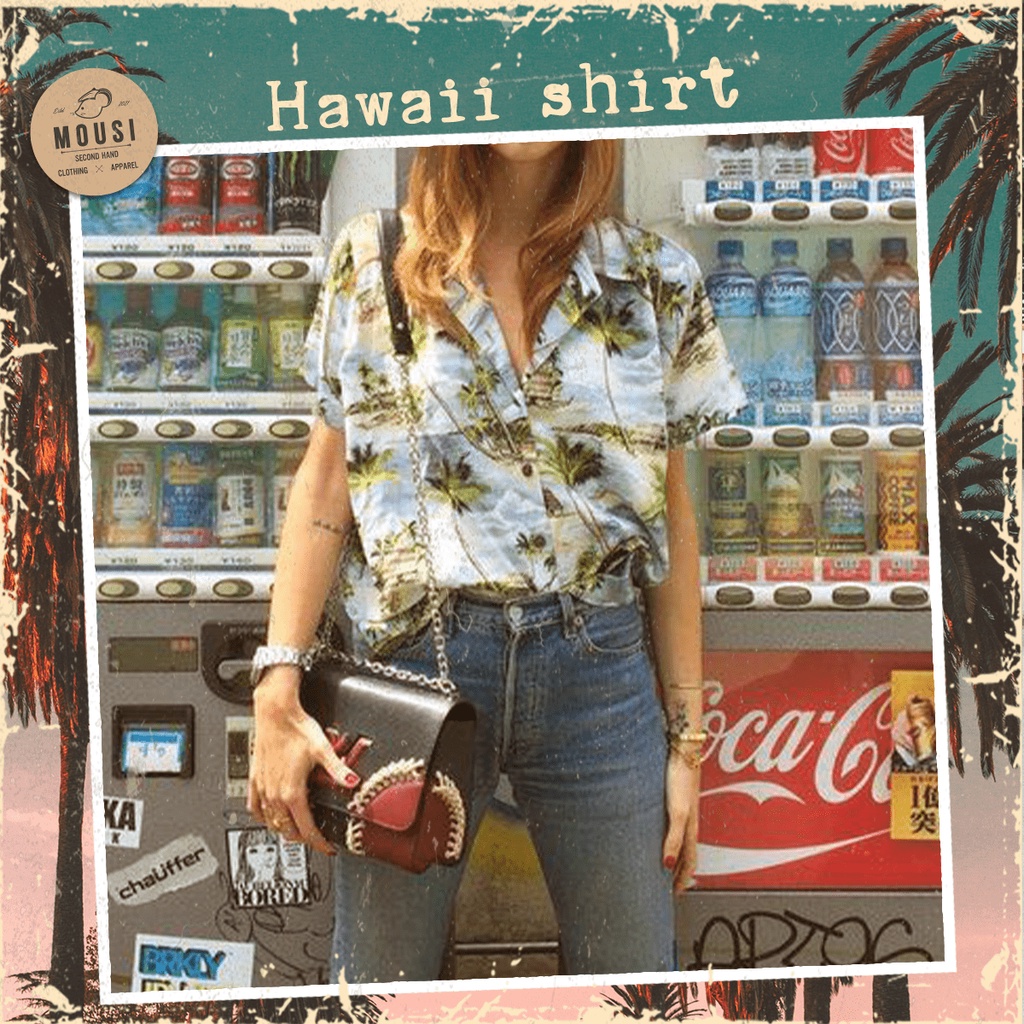 Áo sơ mi Hawaii - đi biển secondhand (2hand)- [𝐅𝐑𝐄𝐄 𝐒𝐇𝐈𝐏] - vintage, cổ điển - (inbox shop để tư vấn size) Mousi 2hand