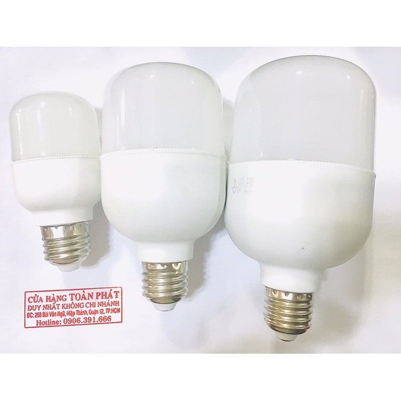 Bóng đèn led trụ tròn siêu tiết kiệm |  bulb 5w,15w,20w,30w,40w,50w - bầu trong nhôm tản nhiệt