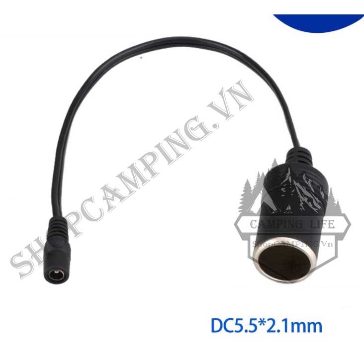 Dây đầu tẩu cái cắm nguồn oto chuyển sang jack DC đực, cái - Camping VietNam