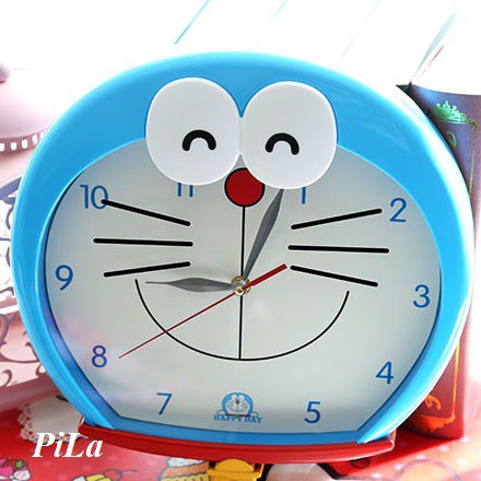 Đồng Hồ Báo Thức Họa Tiết Doremon và Kitty
