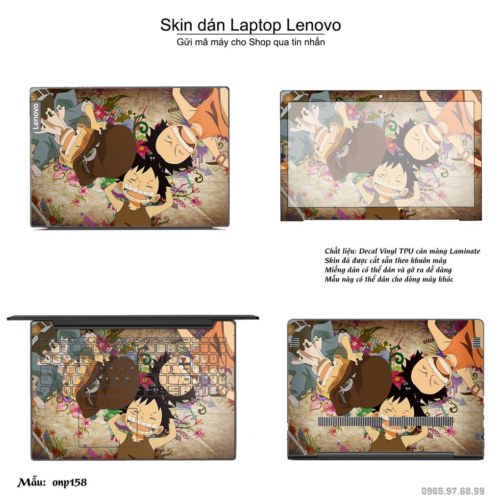 Skin dán Laptop Lenovo in hình One Piece _nhiều mẫu 20 (inbox mã máy cho Shop)