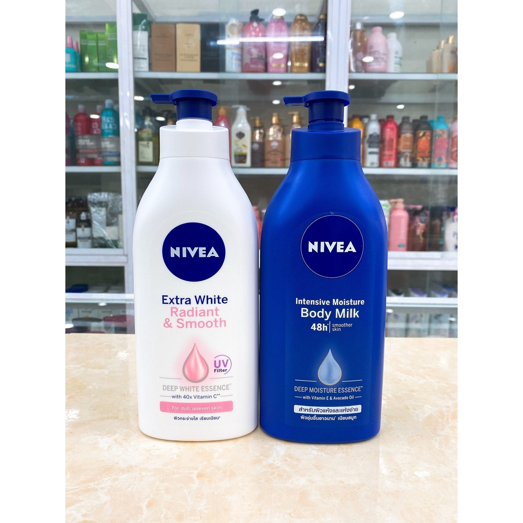 (550ML~600ML) SỮA DƯỠNG THỂ BODY NIVEA EXTRA WHITE RADIANT &amp; SMOOTH NHẬP KHẨU CHÍNH HÃNG THÁI LAN