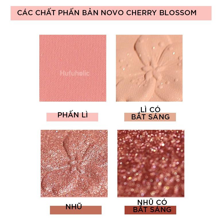 NOVO – Bảng phấn mắt 4 ô Cherry Blossom Hoa anh đào
