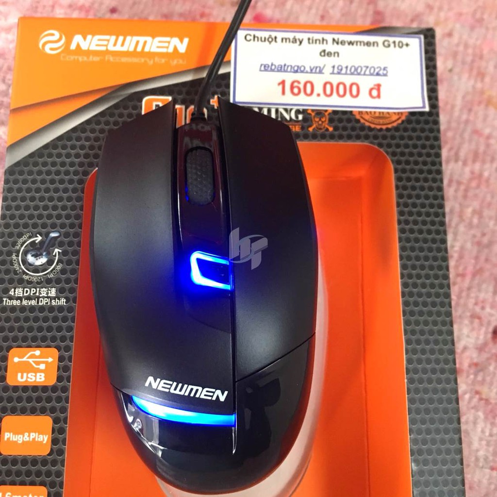 Chuột máy tính Newmen G10+ Đen 3200DPI