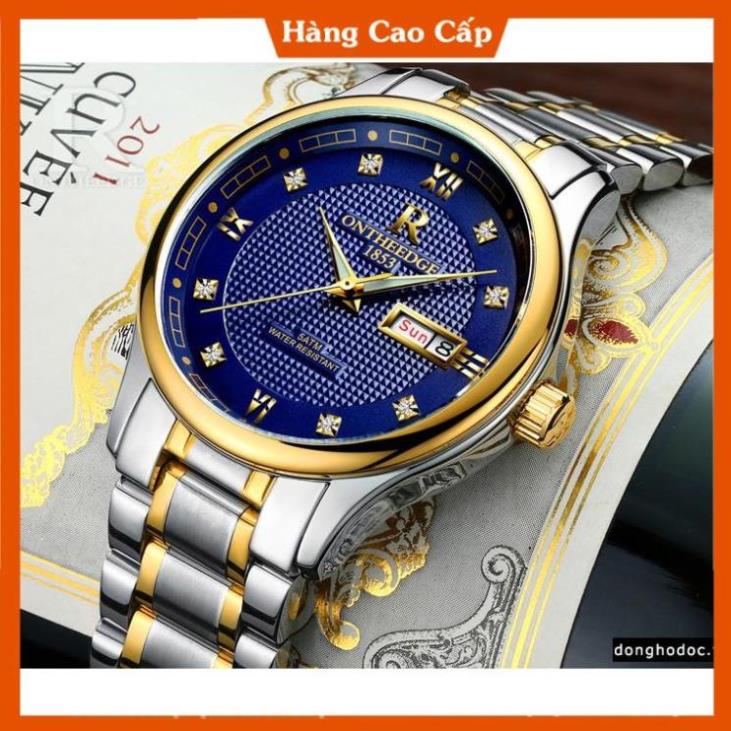 Đồng hồ nam ONTHEEDGE 025 dây thép cao cấp không gỉ (xanh) | BigBuy360 - bigbuy360.vn