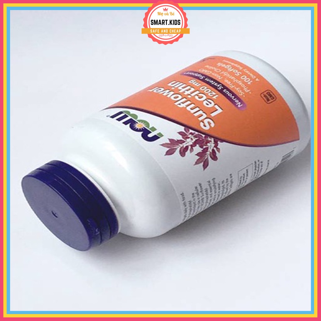 Viên uống chống tắc tia sữa Lecithin 1200mg Now Sunflower Lecithin 100v