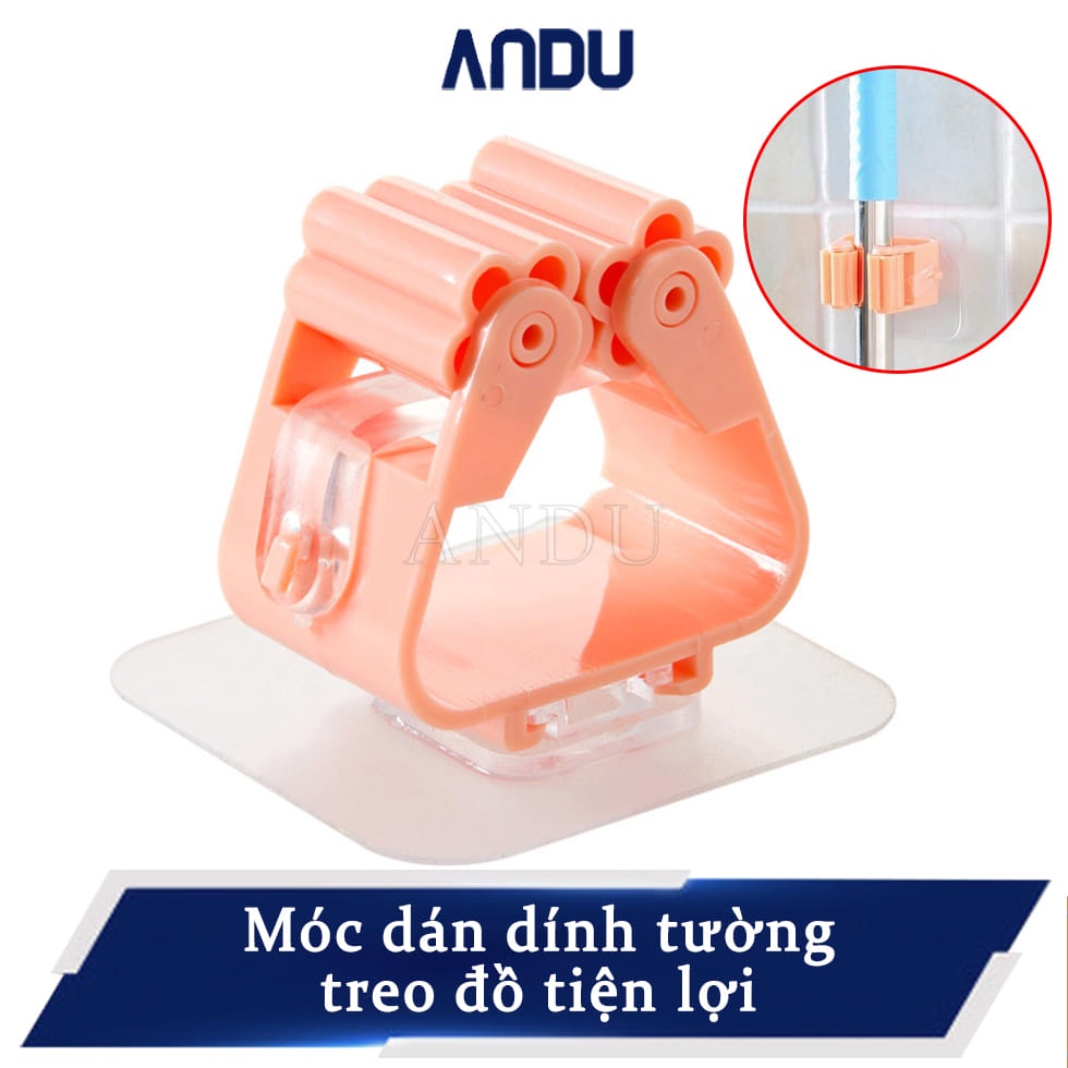 Móc Dán Tường Treo Chổi, Kẹp Giữ Cây Lau Nhà Đa Năng Cao Cấp Chịu Lực 6KG