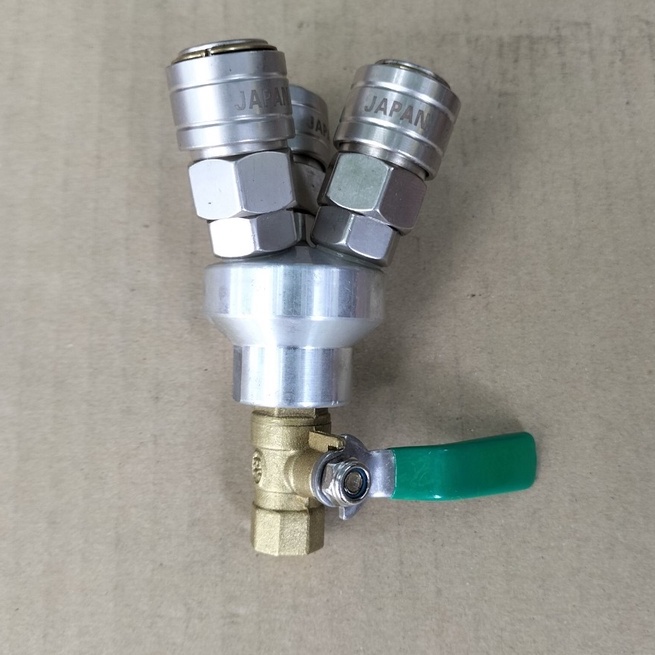 Đầu nối chia hơi dùng cho máy nén khí có khóa