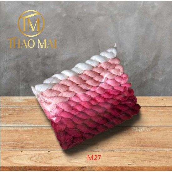 M27- Chỉ thêu Tay (chỉ thêu cotton - Chỉ Thô) sét 350m