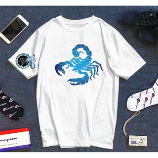 Áo thun Cotton Unisex - Cung Hoàng Đạo - Cung Bọ Cạp - Biểu tượng cung bọ cạp màu xanh lam