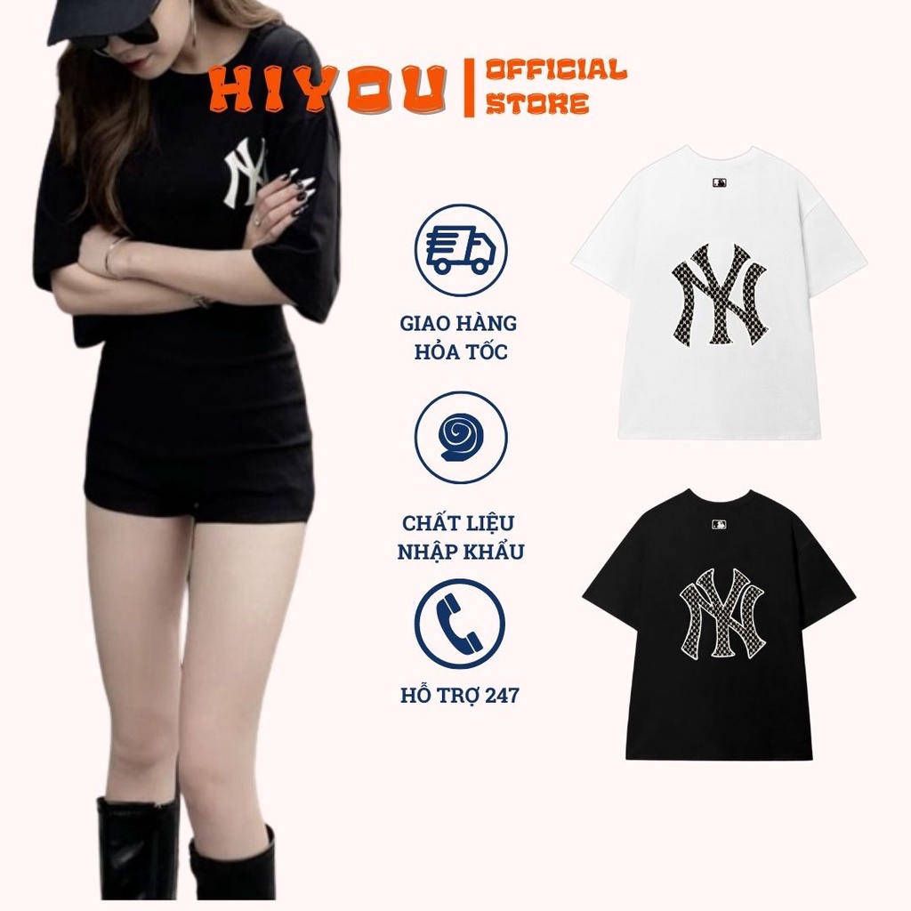 Áo thun tay lỡ nam nữ hình NY, phom rộng kiêu dáng Unisex, chất liệu 100% cotton cao cấp